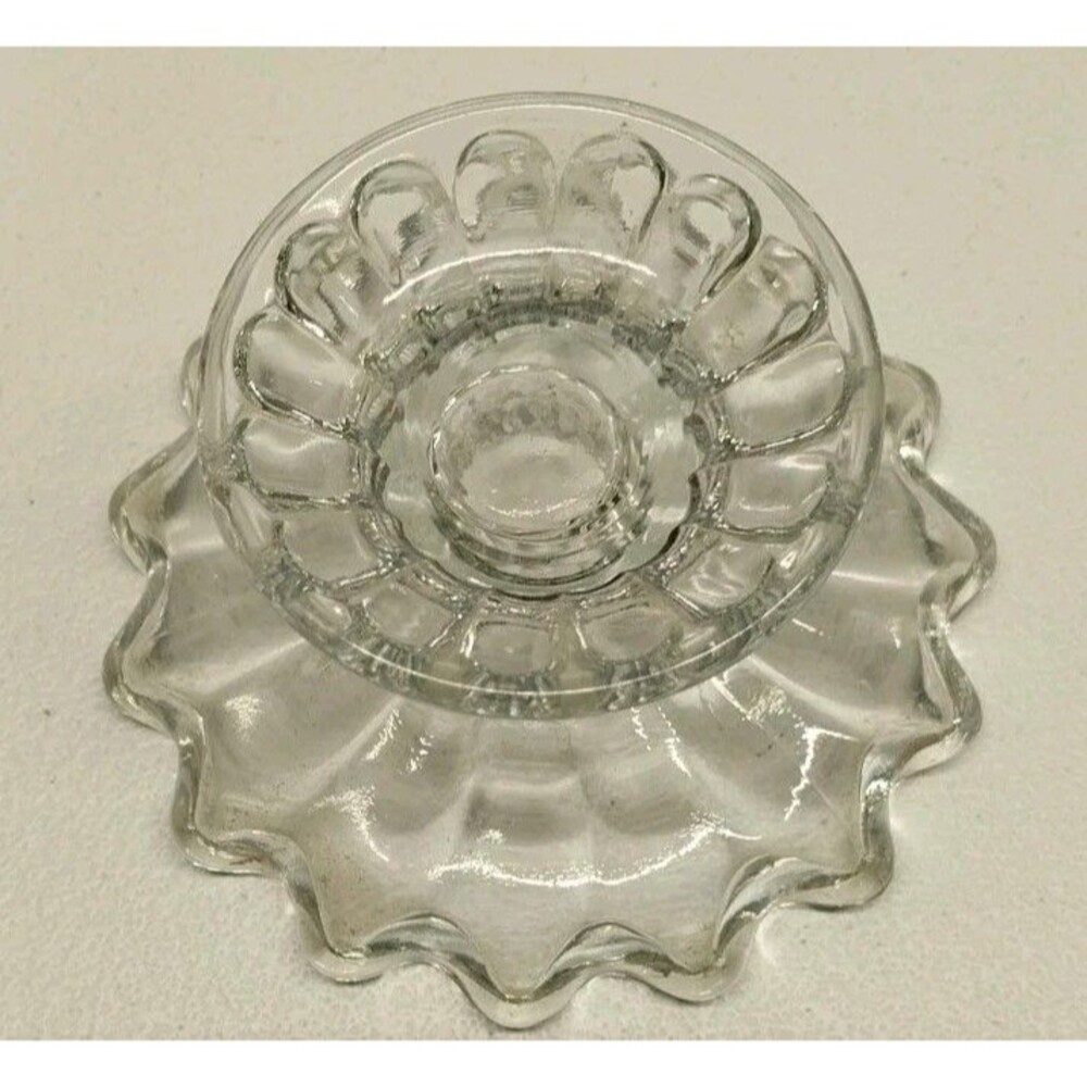 PartyLite 2 Pc Glass Candle Holder Set Pillar Taper Votive Tealight - Picture 7 of 10